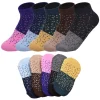 Yoga Socks Color Matching Knitted Cotton Breathable Dance Sports Socks Professional Silicone Non-slip Gym Fitness Pilates Socks