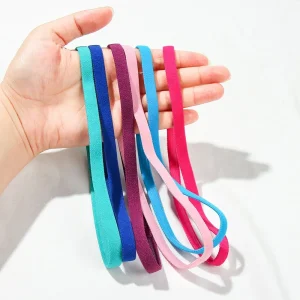 1PC Thin Elastic Headband Gym Sport Anti-Slip Hair Bands Yoga Running Headband Rubber Stretch Sweatband Hair Accessories Gift