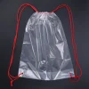 Clear Drawstring Bag Waterproof Large Capacity Transparent Storage Organizer For Travel Sports Concerts School Office Gym