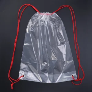 Clear Drawstring Bag Waterproof Large Capacity Transparent Storage Organizer For Travel Sports Concerts School Office Gym