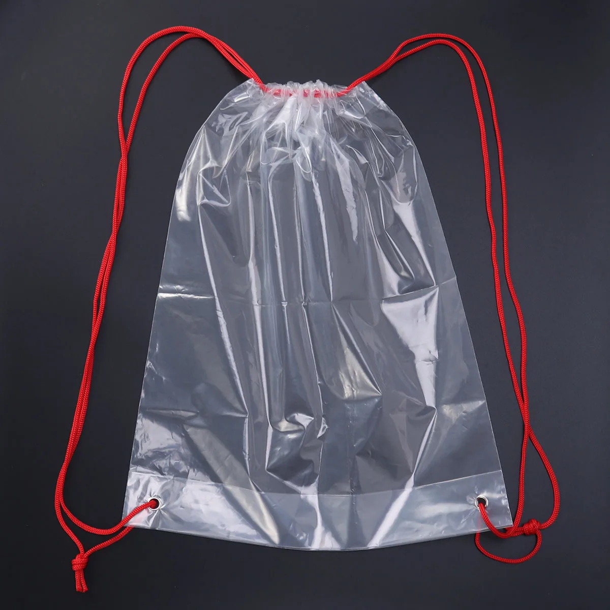 Clear Drawstring Bag Waterproof Large Capacity Transparent Storage Organizer For Travel Sports Concerts School Office Gym